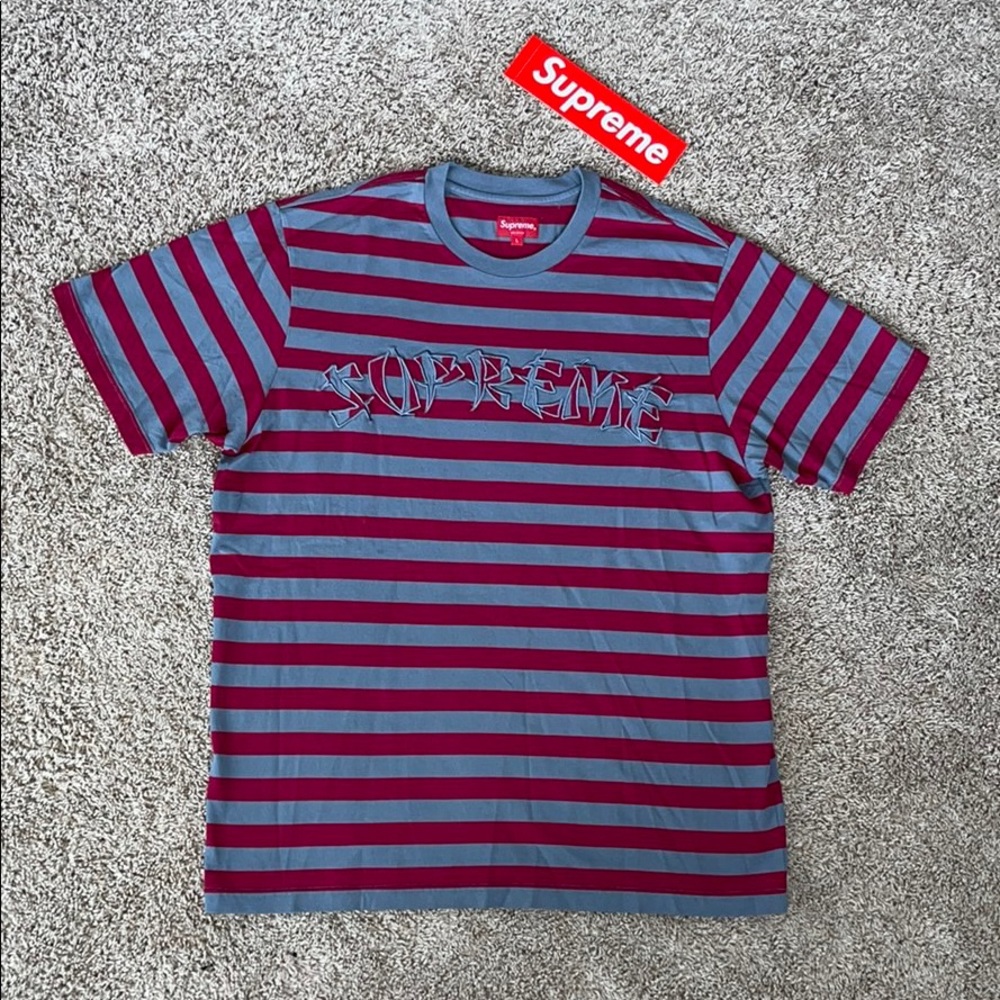 Supreme | Stripe Appliqué S/S Top - Picture 8 of 9